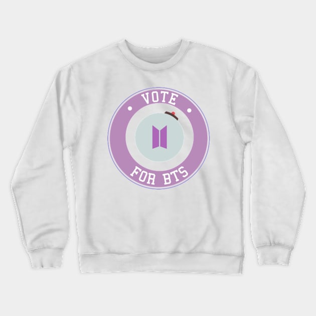 Vote for BTS logo emblem typography Crewneck Sweatshirt by Oricca